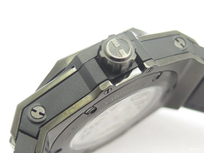 MIROTIME 0216 Aquatimer Chrono IW376702 SS BLS 1:1 Best Edition Black Dial on Black Rubber Strap A WellDesigned 7105